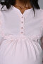 Women's Powder Shawl Collar Jacquard Winter Special Design Lace Maternity Pajama Set - 6