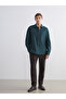 Green Comfortable Fit Long Sleeve Men's Shirt - 2