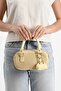 Yellow Straw Women's Hand and Shoulder Bag