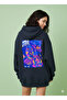 Lenithra Las Vegas Back Printed Unisex Oversize Smoked Hoodie - 3