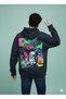 Lenithra Jazz Club Back Printed Unisex Oversize Smoked Hoodie