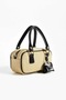 Black Straw Women's Hand and Shoulder Bag - 3