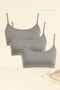 Women's 3-Pack Padded Sports Bra with String Straps Half Tank Top