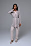 Women's Powder Jacquard Lace Detailed Winter Special Design Maternity Pajama Set - 2