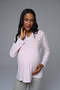 Women's Powder Fleece Dressing Gown with Lace Winter Special Design Maternity Postpartum Dressing Gown Pajama Set - 2