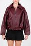 New Season Bomber Oversize Women's Leather Jacket - 2
