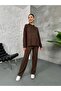 Brown Modal Side Slit Sweat Suit - 3