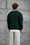 Men's Knitwear Gst Polo Collar Knitted Green Oversize Knitwear Fabric - 4