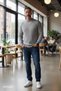 Men's Sweater Knitwear Pullover Gray Sweater Slim Fit - 4