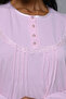Women's Blue Fleece Dressing Gown with Lace Winter Special Design Maternity Postpartum Dressing Gown Pajama Set - 5