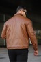 Men's Interlined Leather Coat - 4