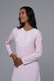 Women's Powder Jacquard Shawl Collar Full Length Winter Long Sleeve Design Maternity Pregnancy Dressing Gown Nightgown Set - 6