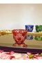 6-Piece Colored Cut Crystal Glass Coffee-Side Delight Dish / Mırra Set - 3