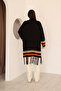 Tasseled Color-Blocked Long Knit Cardigan - 5