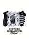 Gorgeous Double Set (5 Pairs of Cow Print & 5 Pairs of Cotton Booties Socks) - 3