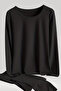Men's Winter Black Thermal Underwear Set Thermal Leggings and Top Long Sleeve Thermal Underwear - 2