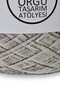 2 Layers of White Angora, 1 Layer of Brown Viscose with Gold Glitter Wrapped Around It, Knitting Yarn (500 Gr.) - 4