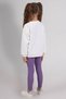 Mojo Girl's 3-7 Years Old Embroidered Sweatshirt-Leggings Set Purple - 2