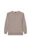 Unisex 3-Pack Black-Gray-Navy Blue Relax Fit Cotton 3-Thread Fleece Crew Neck Sweatshirt - 3