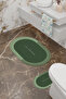 Water Absorbent Set of 2 Bath Mats Non-Slip Base Machine Washable Ablution Mat - 3