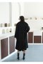 Women's Black Hijab Cashmere Coat Long Winter Belted Stylish Overcoat Jacket - 4