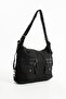 Soft Textured Ultra Lightweight, Waterproof Polyamide Fabric Shoulder/Backpack Black Model: (571-13-14J) - 4