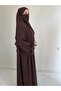 Two-Layered Sufle & Robali Dress Set Medi̇ne Silk Tesettür Dress - 2