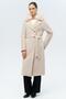 Batwing Sleeve Detachable Fur Punto Stitching Detailed Cashmere Coat Light Beige 3120-Tk - 4