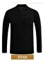 Polo Collar Pocketed Steel Knit Men's Sweater - 2