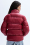 Women's Burgundy Hooded Puffer Jacket - 5
