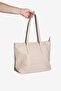 Women's Leather Strap Hand and Shoulder Bag - Mink - 2