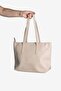 Women's Leather Strap Hand and Shoulder Bag - Mink - 3