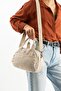 Soft Textured Ultra-Lightweight, Waterproof Polyamide Fabric Shoulder and Arm Bag Beige Model: (571-13-14H)