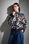 Patterned Stand Collar Multi Knit Sweater - 3