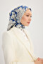 Flower Dream - Blue - 100% Silk Twill Scarf - 90X90 cm - 2