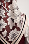 Flower Dream - Burgundy - 100% Silk Twill Scarf - 90X90 cm - 4