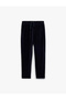 Basic Velvet Trousers with Tie Waist and Pocket Detail - 2