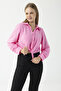 Women's Double Pocket Tie Detail Shirt Pink - 25Y 34142-1 - 5