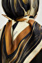 Golden Lily - Earth - 100% Silk Twill Scarf - 90X90 cm - 4