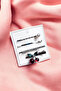 3 Pieces of Cherry Clip with Stone and Pearl, 5.5 Cm. - 3