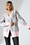 Women's Jacquard Patterned Soft Textured Knitwear Cardigan - 6