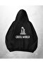Black Unisex Cruel World Printed Oversize Hoodie Sweatshirt