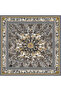 وشاح جانجان - رمادي - بنقشة أورورا - 90x90 سم - 5