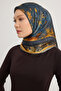 Garden of the Night - Gray - Aurora Patterned Janjan Scarf - 90X90 cm