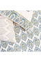Heritage Block Print 100% Cotton Percale Bedsheet with 2 Pillowcases - 2