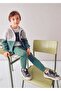 Boy's Zippered Hooded Sweatshirt Green 4426 - 3