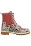 Women's Vegan Leather Multi-Colored Long Boots - Bad Cats Mad Cats Design - 4