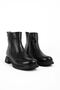 Kinoa Women's Stitching Detailed Zippered Patterned Heel Detailed Boots B4208-Black - 3