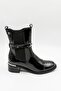 Women's Genuine Leather Elastic Fantasy Boots 2352402K - Black Patent Leather - 36