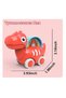 -Baby Dinosaur Push And Pull Toy Car With Wheels-Red - 7